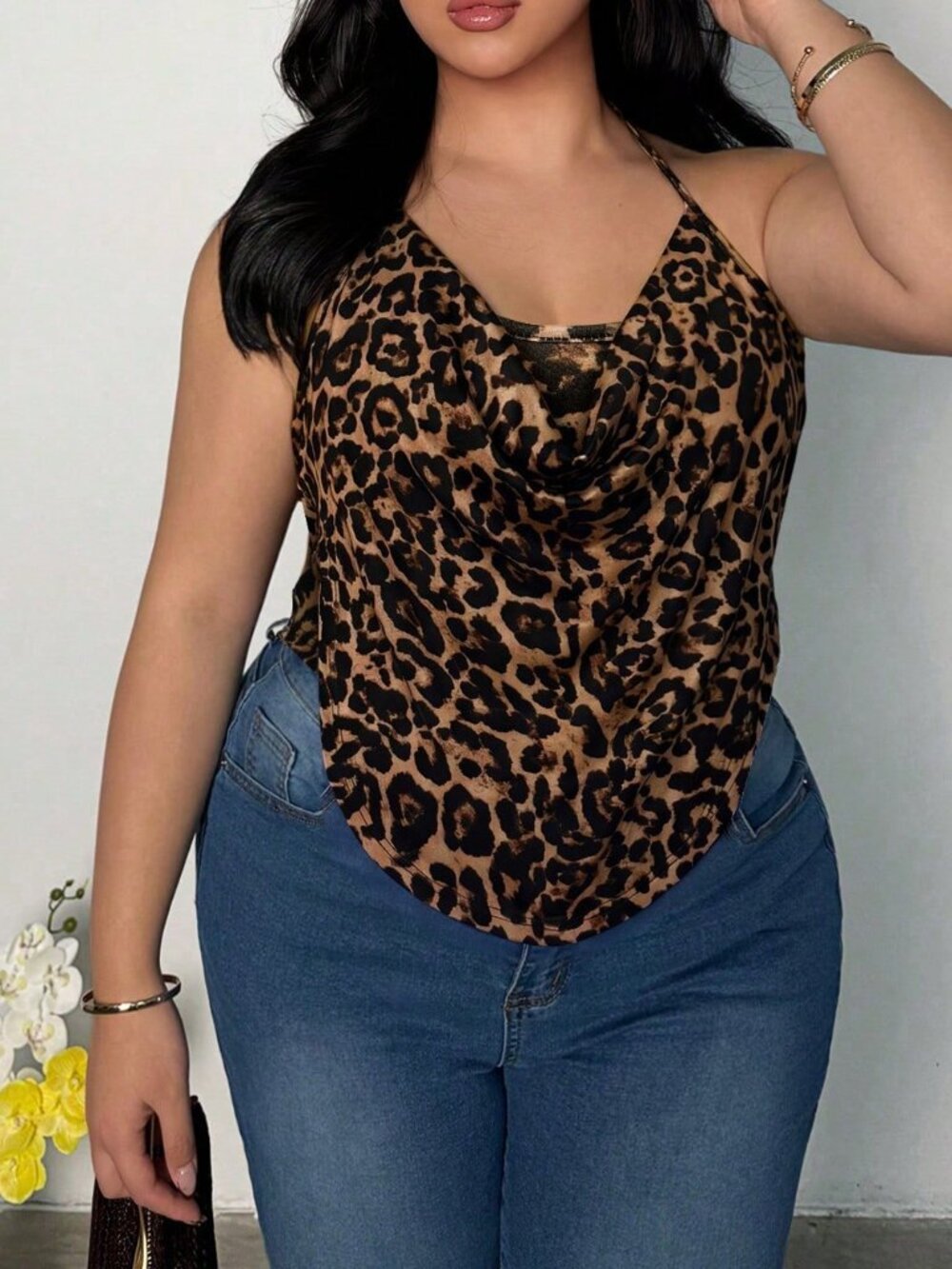 Multicolor Sexy Women's Backless Draped Pearl Beaded Mesh Cami Top
